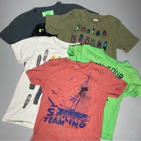 Bundle of 5 Boys size 8 Crewcut Tees - Picture 1 of 13